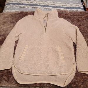 Te Verde Cream 1/4 Zip Sherpa Pullover
